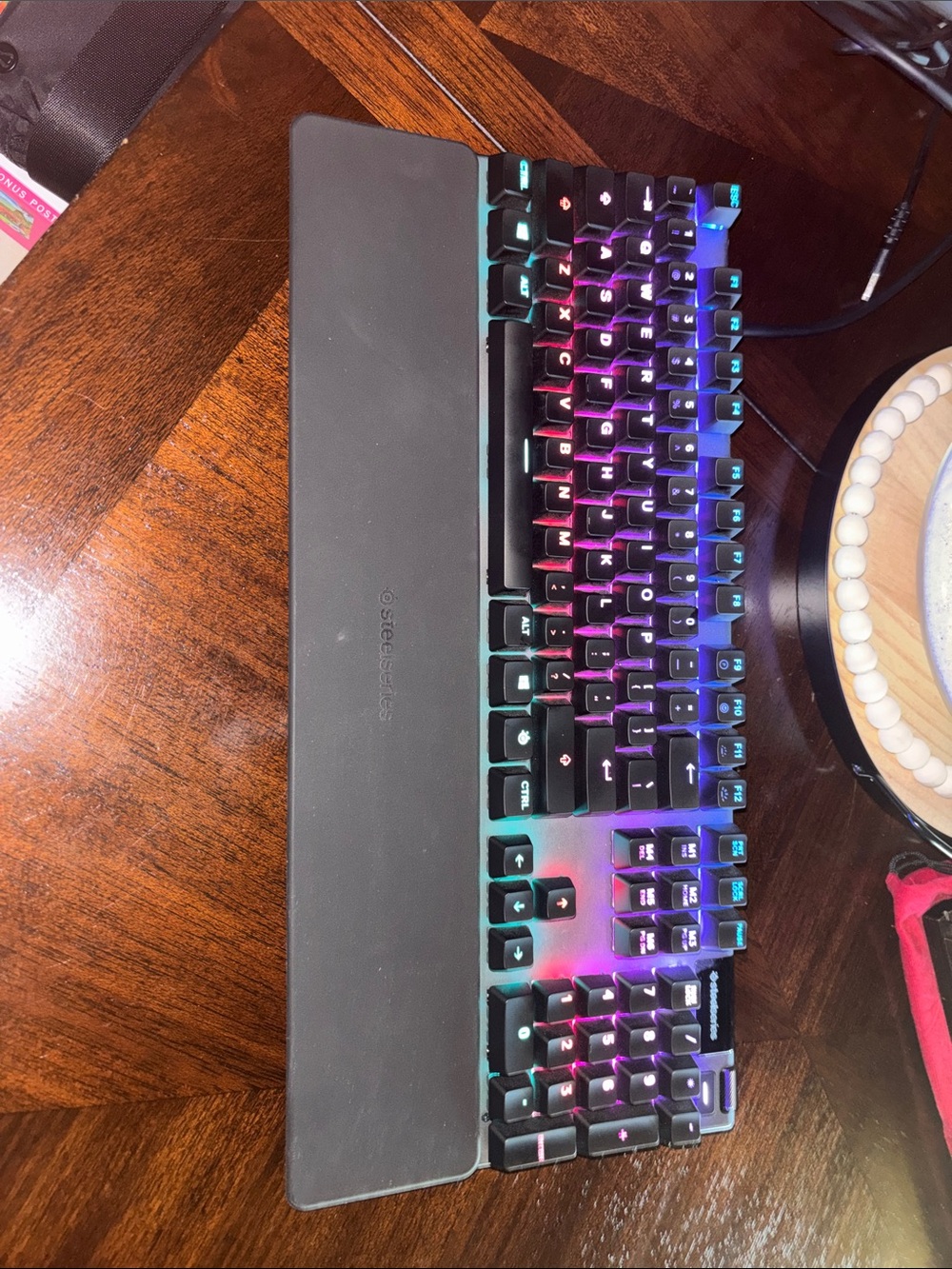 SteelSeries Black RGB Mechanical Gaming Keyboard with Magnetic Wrist Rest